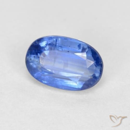 0.67 ct Blue Kyanite Stone, Natural Kyanite in Oval Facet Shape for Sale