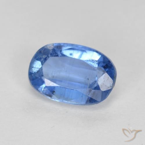 0.75 ct Blue Kyanite Stone, Natural Kyanite in Oval Facet Shape for Sale