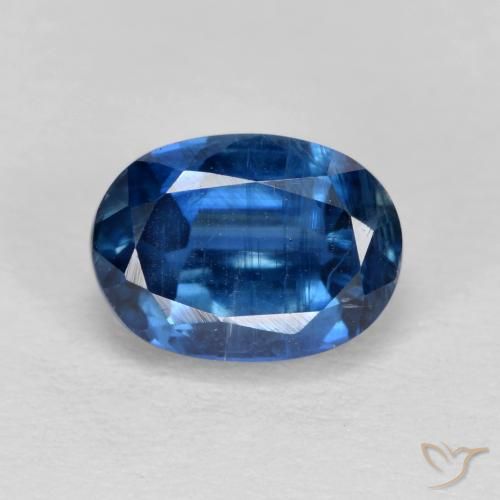 1.61 ct Blue Kyanite, 7.2 x 5.2 mm Oval Cut From Nepal, Photo A