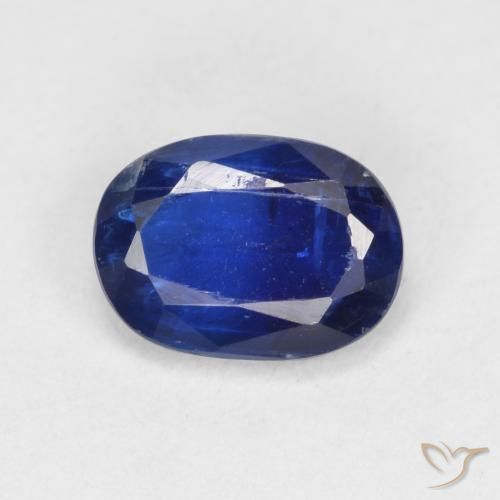 1.10ct Natural Dark Blue Kyanite, Oval, VS-SI, Photo A