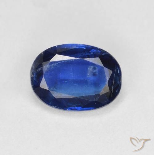 0.96ct Natural Dark Blue Kyanite, Oval, VS-SI