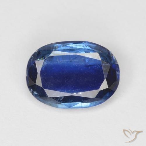 Cianita Azul Forma ovalada de 0.88 ct de Nepal, dimensión 7,2 x 5,2mm, piedra preciosa natural No tratado, claridad vs-si, Cianita de 1 pieza en color Azul oscuro, dureza Mohs de 6 - 7, Photo A