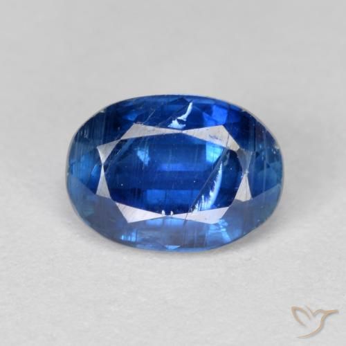 1.14ct Natural Dark Blue Kyanite, Oval, VS-SI
