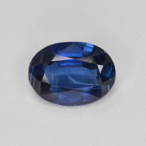 Navy Blue Кианит Камень - 0.9ct Фасетный Овал (ID: 573245)