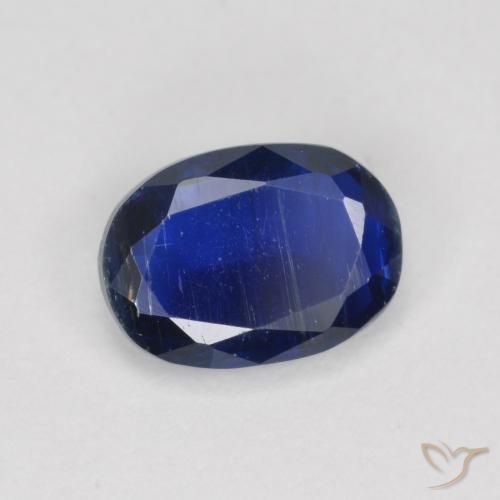 1.00 ct Blue Kyanite Stone, Natural Kyanite in Oval Facet Shape for Sale