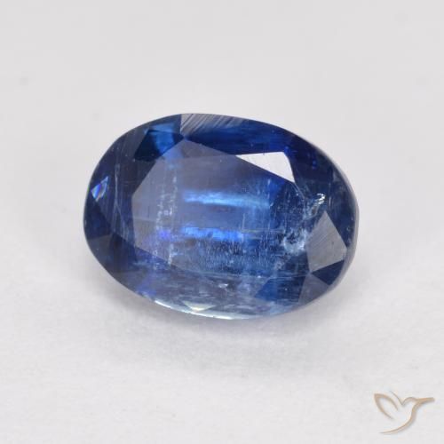 1.29 ct Blue Kyanite Stone, Natural Kyanite in Oval Facet Shape for Sale