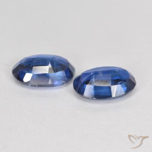 Kyanite Gemstones in 7 x 5 mm (calibrated) Size for Sale, Kyanite Stones in Navy Blue Color
