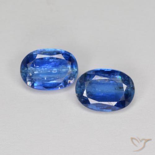 2.06 ct Blue Kyanite, 7.2 x 5.2 mm Oval Cut From Nepal, Photo A