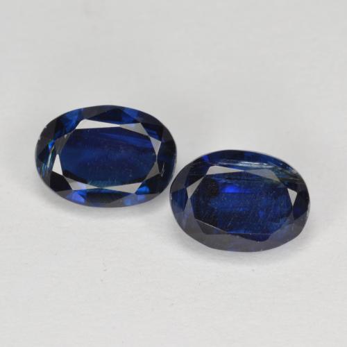 Deep Navy Blue Кианит Камень - 1.2ct Фасетный Овал (ID: 573663)