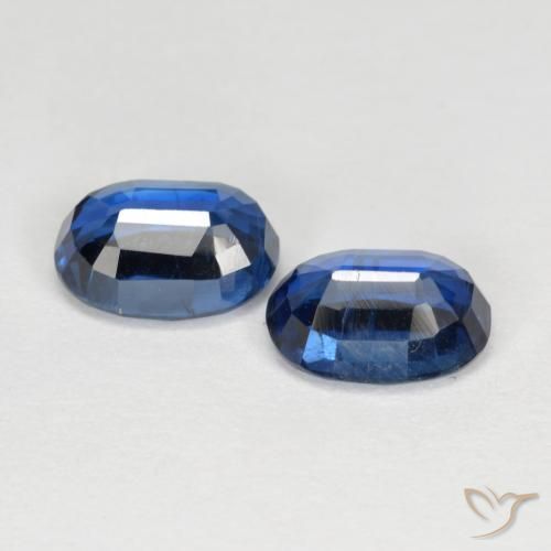 Kyanite Gemstones in 7 x 5 mm (calibrated) Size for Sale, Kyanite Stones in Navy Blue Color