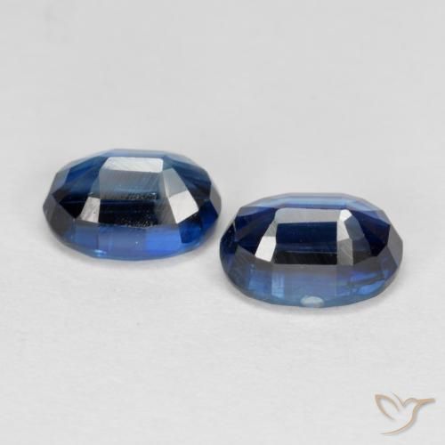 Kyanite Gemstones in 7 x 5 mm (calibrated) Size for Sale, Kyanite Stones in Navy Blue Color