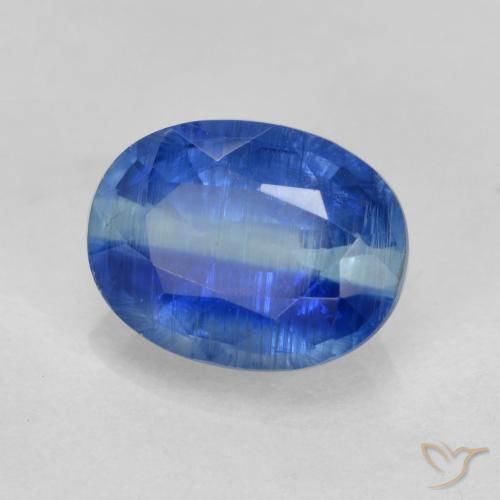 1.66 ct Blue Kyanite Stone, Natural Kyanite in Oval Facet Shape for Sale