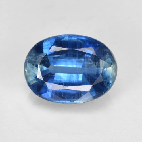 1.70 ct Blue Kyanite Gemstone, Kyanite Gem in Oval Facet Shape for Sale.