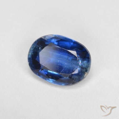 1.73 ct Blue Kyanite Stone, Natural Kyanite in Oval Facet Shape for Sale