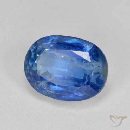 2.37 ct Blue Kyanite Stone, Natural Kyanite in Oval Facet Shape for Sale