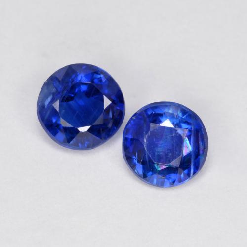 Intense Blue Kyanite Gem - 0.6ct Round Facet (ID: 574130)