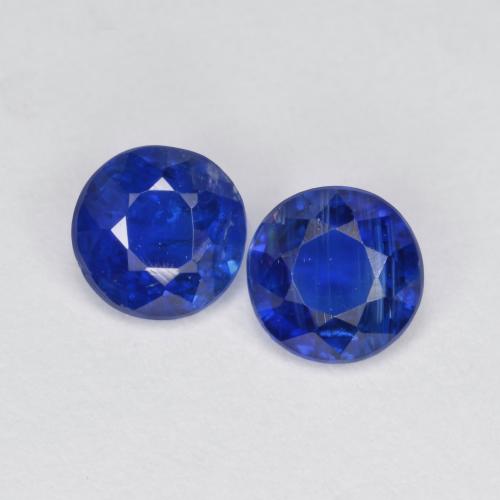 Deep Blue Kyanite Gem - 0.6ct Round Facet (ID: 574134)
