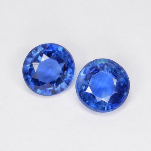 1.22 ctw Blue Kyanite Gemstones, Kyanite Gems in Round Facet Shape for Sale.