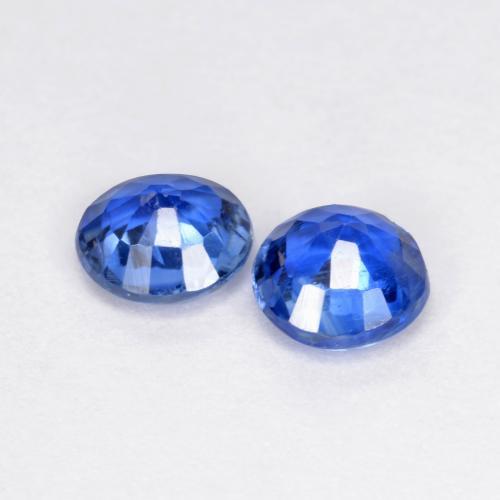 Kyanite Gemstones in 5 mm (calibrated) Size for Sale, Kyanite Stones in Light Navy Blue Color