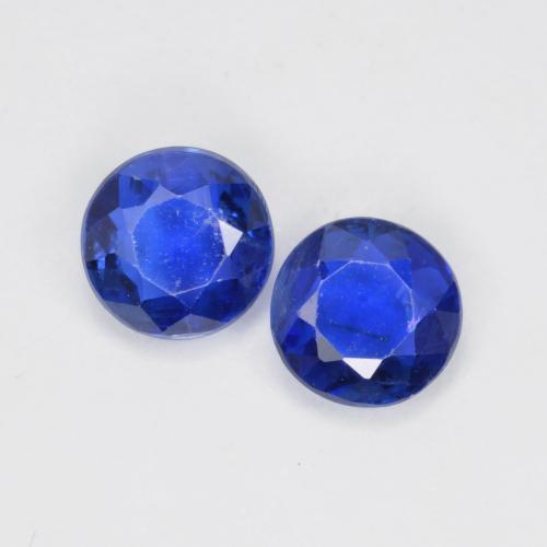 Velvet Blue Kyanite Gem - 0.7ct Round Facet (ID: 574138)
