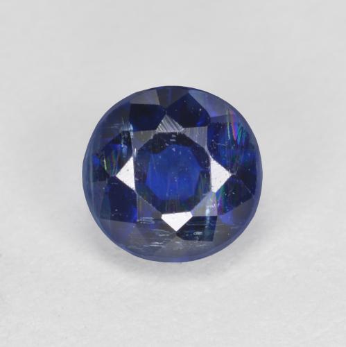 Deep Blue Kyanite Gem - 0.9ct Round Facet (ID: 574147)