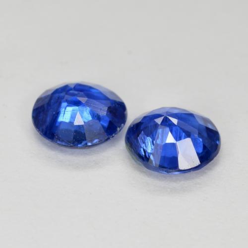 Kyanite Gemstones in 5 mm (calibrated) Size for Sale, Kyanite Stones in Deep Azure Blue Color