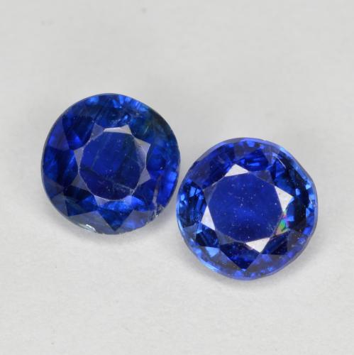 Deep Azure Blue Кианит Камень - 0.6ct Круглая Фасетная Огранка (ID: 574275)