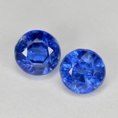 1.80 ctw Blue Kyanite Gemstones, Kyanite Gems in Round Facet Shape for Sale.