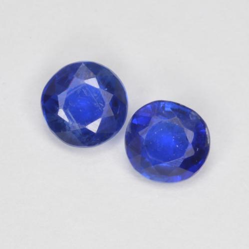 Темно-синий Кианит Камень - 0.4ct Круглая Фасетная Огранка (ID: 574293)