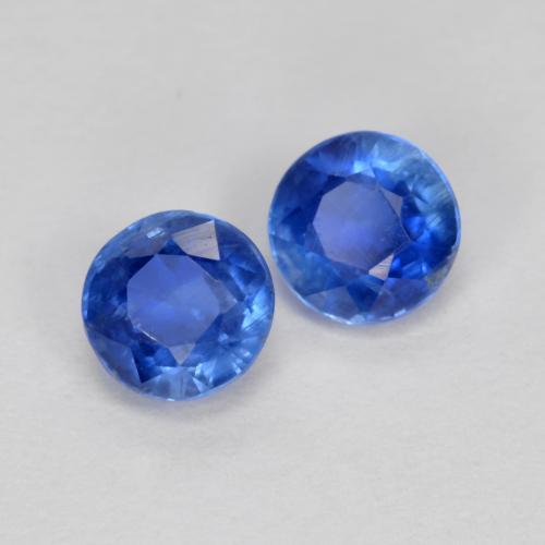 0.85 ctw Blue Kyanite Stones, Natural Kyanite in Round Facet Shape for Sale
