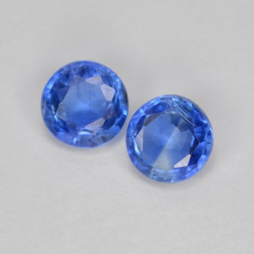 Deep Azure Blue Kyanit Edelstein - 0.4ct Rund Facettenschliff (ID: 574298)