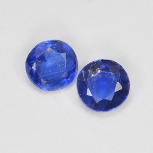 Bleu foncé Disthène gemme - 0.3ct Facette ronde (ID: 574299)