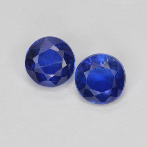 Navy Blue Кианит Камень - 0.4ct Круглая Фасетная Огранка (ID: 574301)