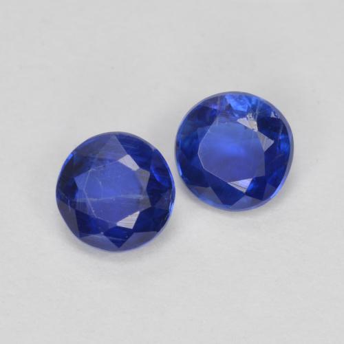 0.75 ctw Blue Kyanite Stones, Natural Kyanite in Round Facet Shape for Sale