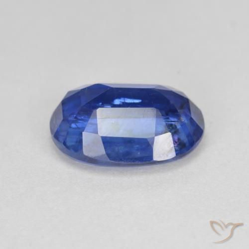 Kyanite Gemstone in 10 x 7.6 mm Size for Sale, Kyanite Stone in Navy Blue Color