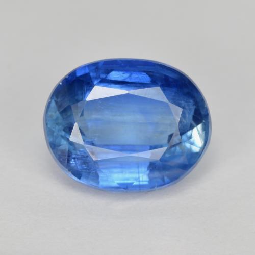 Light Navy Blue Кианит Камень - 3.8ct Фасетный Овал (ID: 574591)