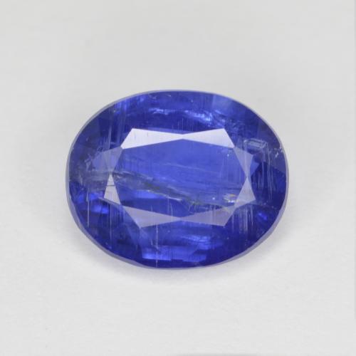 3.05ct Oval Facet Blue Kyanite from Nepal, Dimension 10.1 x 8.2mm, Natural untreated Gemstone, SI Clarity, 1 piece Kyanite in Intense Violet Blue Color, Mohs Hardness of 6 - 7, Photo A