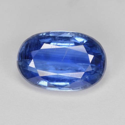 3.98 ct Blue Kyanite Gemstone, Kyanite Gem in Oval Facet Shape for Sale.