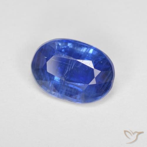 3.06 ct Blue Kyanite Stone, Natural Kyanite in Oval Facet Shape for Sale