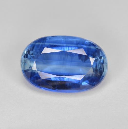 Deep Azure Blue Кианит Камень - 5.6ct Фасетный Овал (ID: 574973)