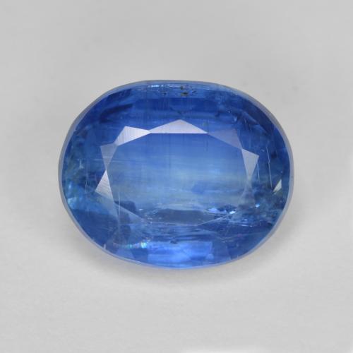 4.48 ct Blue Kyanite Gemstone, Kyanite Gem in Oval Facet Shape for Sale.
