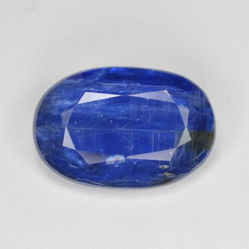 Deep Blue Kyanite Gem - 7ct Oval Facet (ID: 574981)