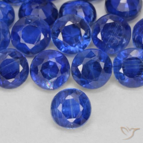 Size 6 MM Natural Aquamarine cut gemstone Dark Blue Shape Round weight 0.70
