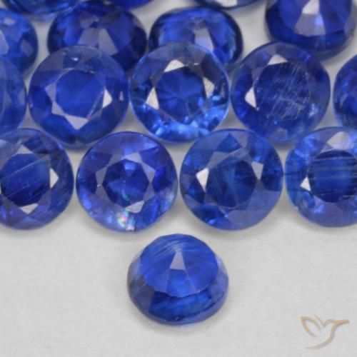 Kyanite Gemstones in 4.3 mm Size for Sale, Kyanite Stones in Navy Blue Color