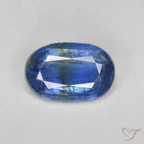 3.20ct Natural Deep Blue Kyanite, Oval, SI-I1
