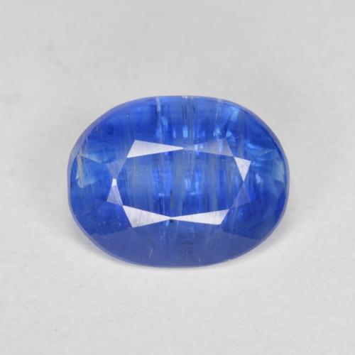 Deep Azure Blue Kyanite Gem - 3.1ct Oval Facet (ID: 580127)