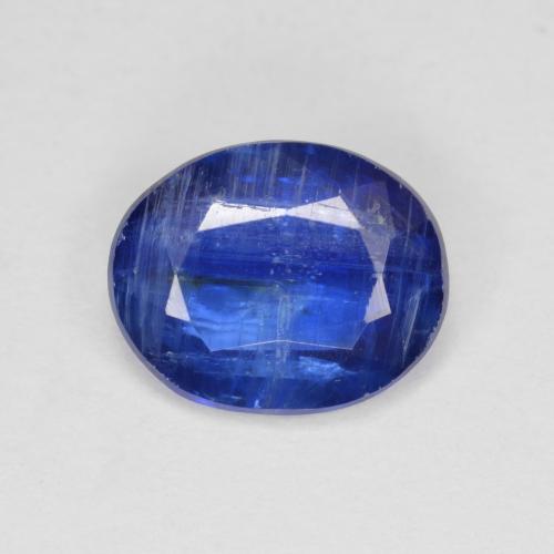 10.1 x 8.2mm Oval Facet Blue Kyanite from Nepal, Weight of 2.78ct, Natural untreated gemstone in SI-I1 Clarity, 1pc Kyanite - the Color is Dark Blue, Mohs Hardness of 6 - 7, Photo A