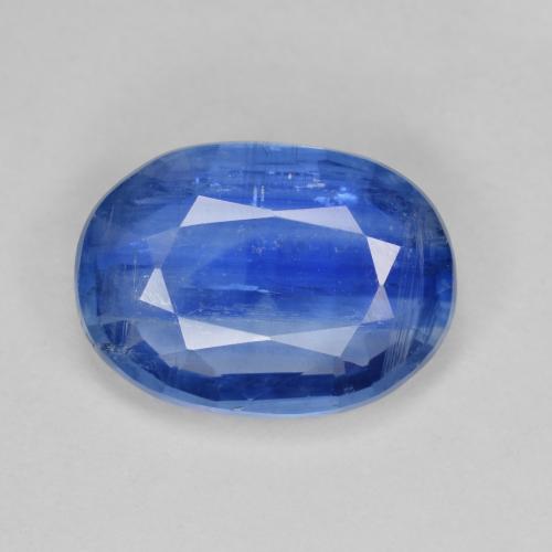 6.62 ct Blue Kyanite Gemstone, Kyanite Gem in Oval Facet Shape for Sale.