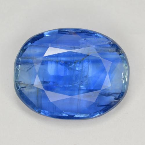 7.68 ct Blue Kyanite Gemstone, Kyanite Gem in Oval Facet Shape for Sale.
