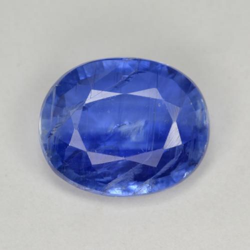5.18 ct Blue Kyanite Gemstone, Kyanite Gem in Oval Facet Shape for Sale.